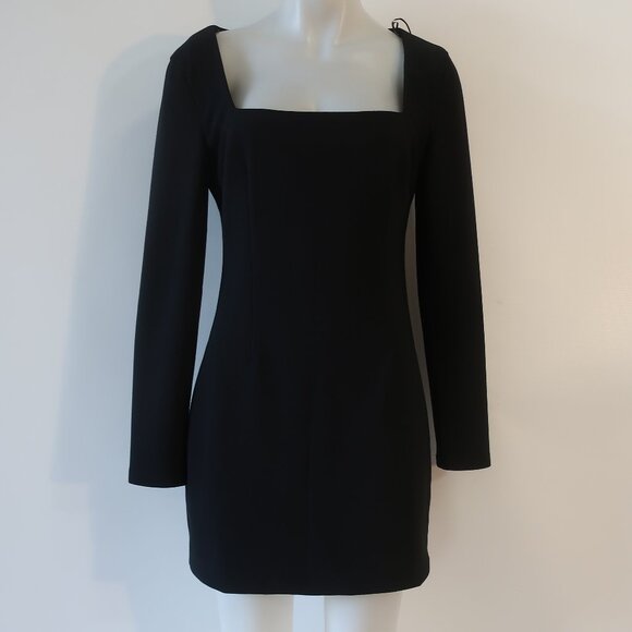 NWT Womens Elliatt Black Square Neck Alrles Mini Dress M - Picture 8 of 12